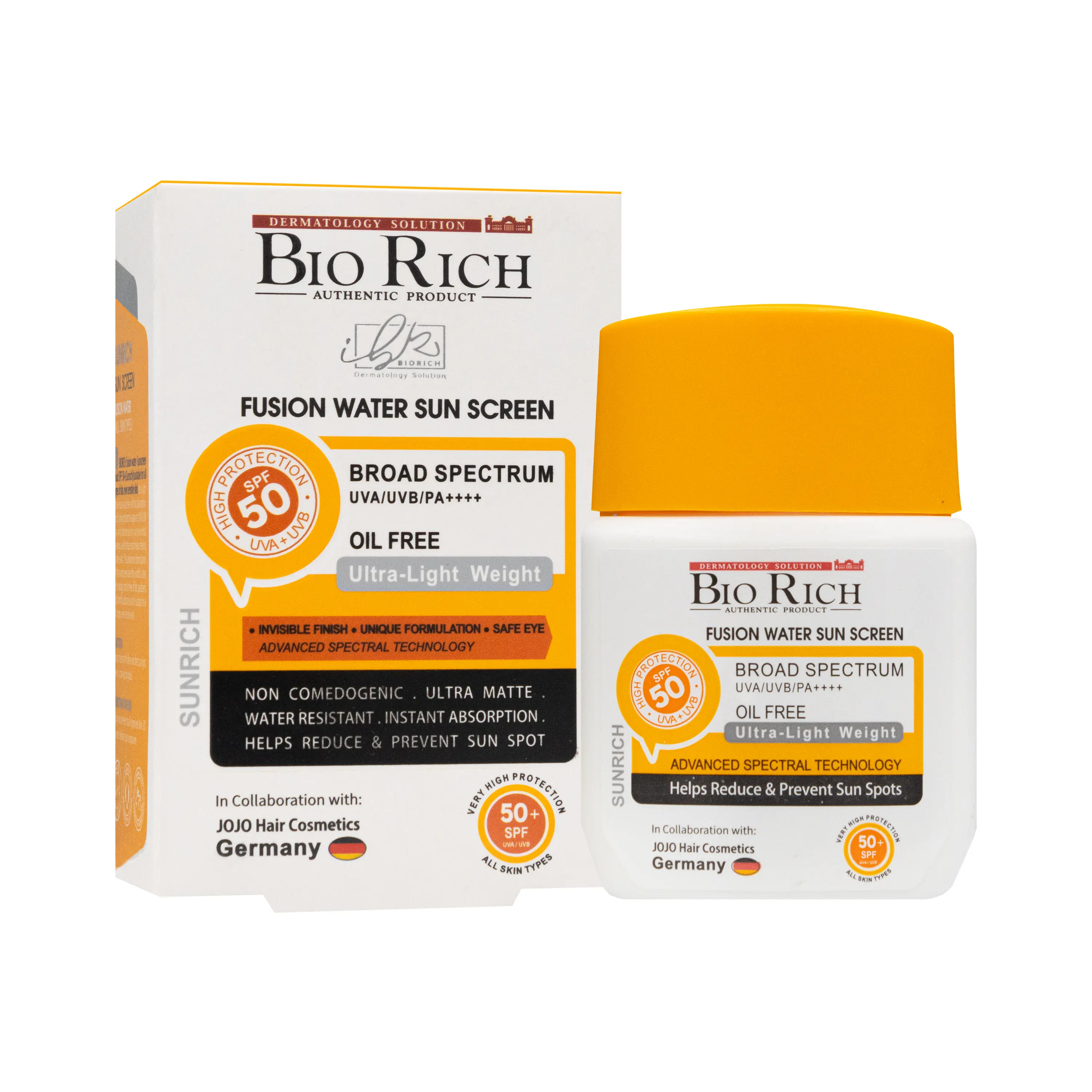 فلوئید ضد آفتاب بی رنگ +SPF50 فاقد چربی سانریچ بایوریچ